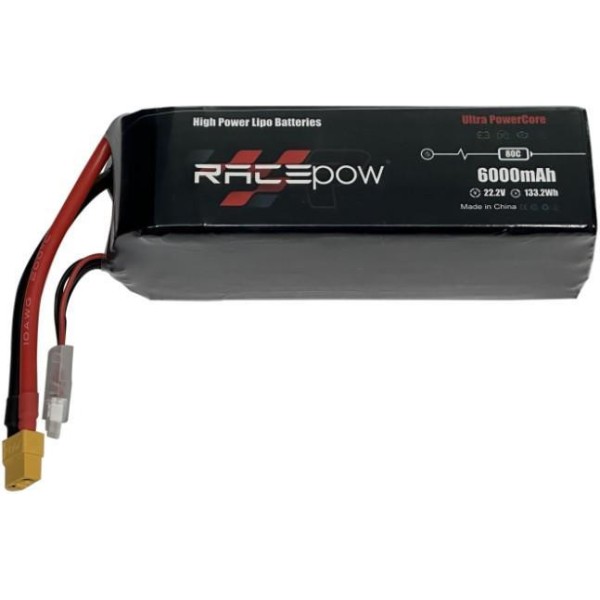 Акумулятор RacePow 6000mAh 6S 80C (6000mAh-6S-80C)