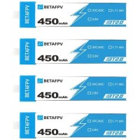 BetaFPV BT2.0 4 шт 450 мАг 1S 30C для Cetus та Meteor Li-Pol