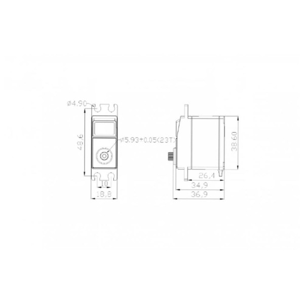 Сервопривід EMAX ES3005HV Metal Gear Digital Servo (0102007010)