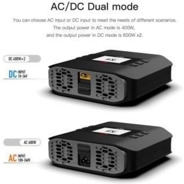 Зарядний пристрій ISDT K4 AC 400W DC 600Wx2 (HP0015.K4)