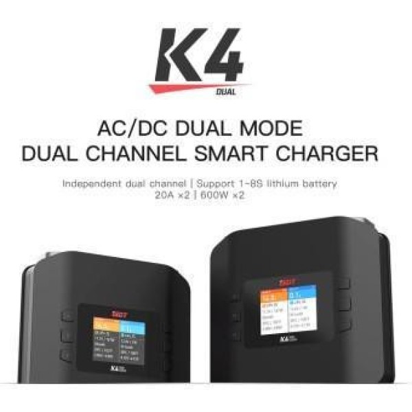 Зарядний пристрій ISDT K4 AC 400W DC 600Wx2 (HP0015.K4)