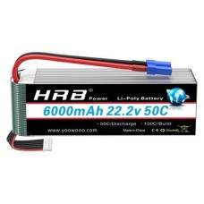 HRB POWER Lipo 6s 22.2V 6000mAh (HR-6000MAH-6S-50C-XT60)