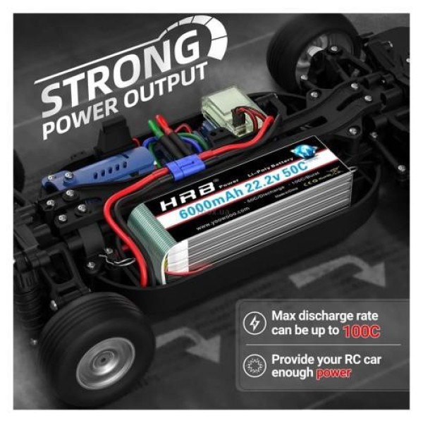 Акумулятор HRB POWER Lipo 6s 22.2V 6000mAh (HR-6000MAH-6S-50C-XT60)