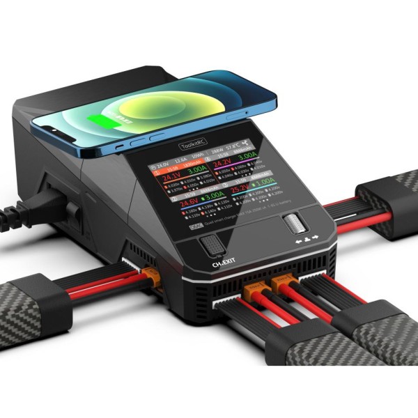 Зарядний пристрій ToolkitRC Q6AC AC 100W x4 / DC 250W x4 (TK12900-EU)