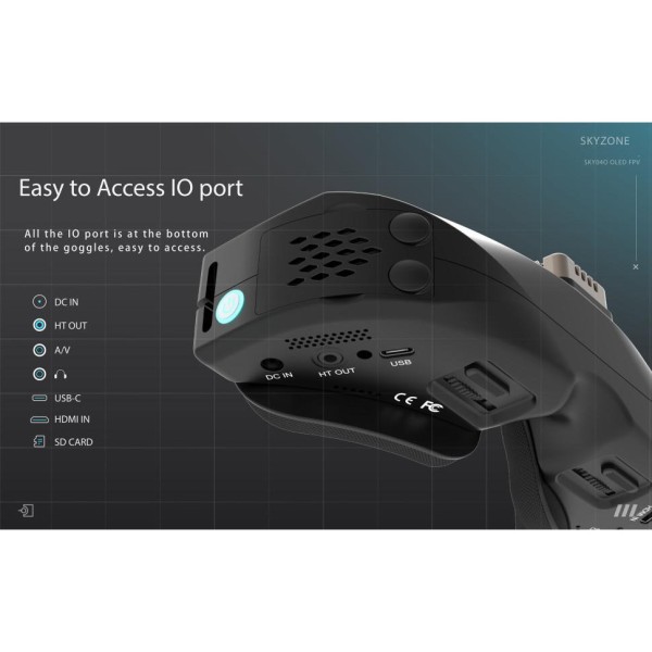 FPV Окуляри SKYZONE SKY04O PRO 5.8GHz 56CH L,X Band (SKY04OP5G)