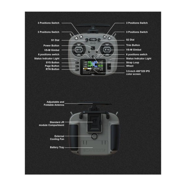 Пульт керування Jumper T15 VS-M HALL ELRS 915MHz (C10129)