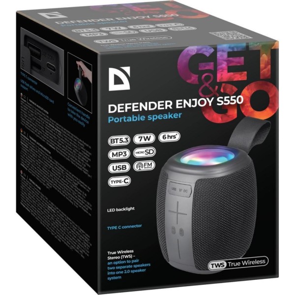 Портативная колонка Defender Enjoy S550 Black (65553)