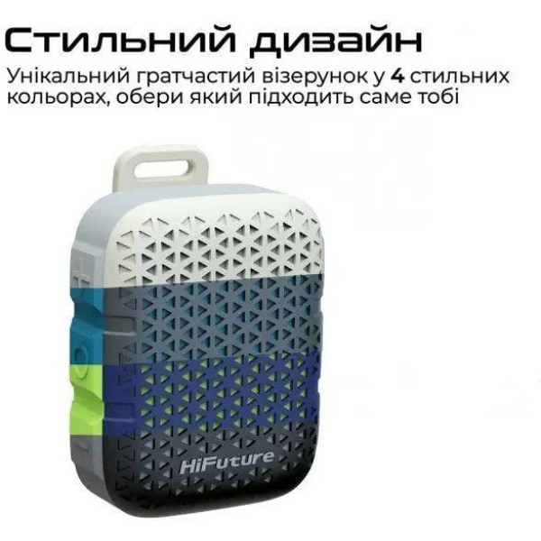 Портативная колонка HiFuture Pocket-S 5W Grey-Blue (pocket-s.greyblue)