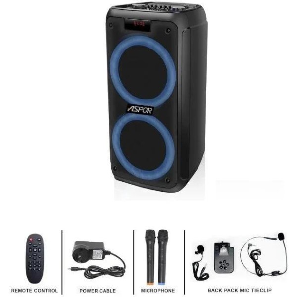 Портативна колонка ASPOR A668 Black