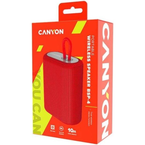 Портативна колонка Canyon BSP-4 Red (CNE-CBTSP4R)