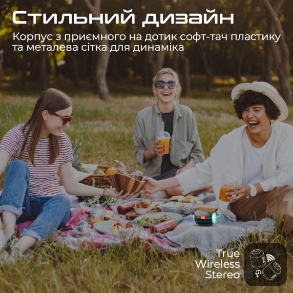 Портативна колонка Promate Capsule-3 Black (capsule-3.black)
