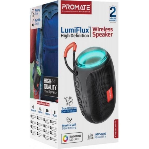 Портативна колонка Promate Capsule Black