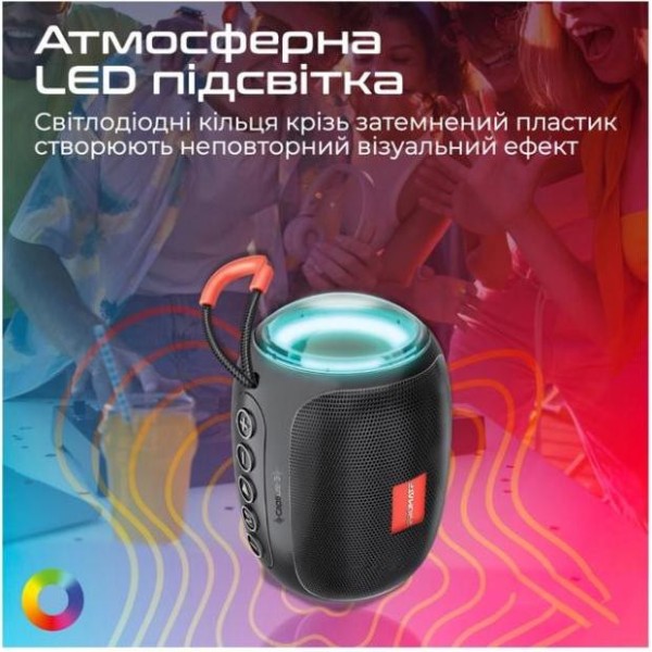 Портативна колонка Promate Capsule Black