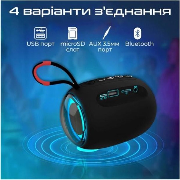 Портативна колонка Promate Capsule Black