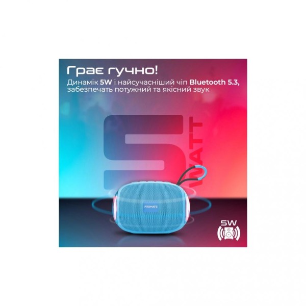 Портативна колонка Promate Capsule Blue