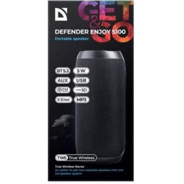 Портативна колонка Defender Enjoy S100 Black (65101)