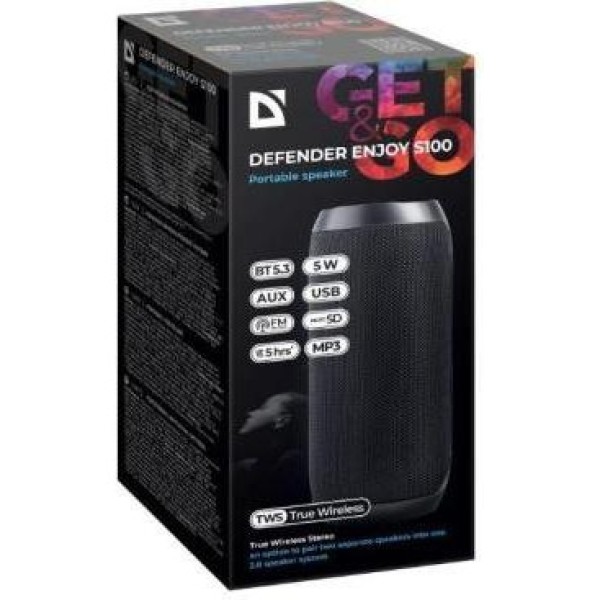 Портативна колонка Defender Enjoy S100 Black (65101)