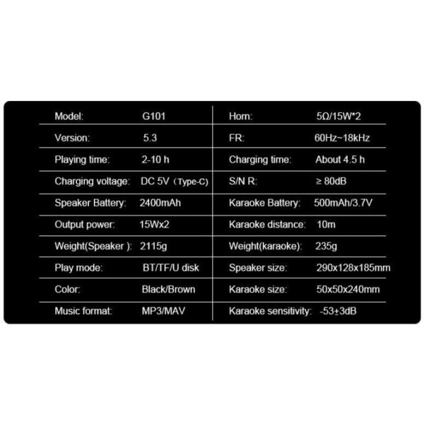 Портативна колонка Kisonli G101 Black