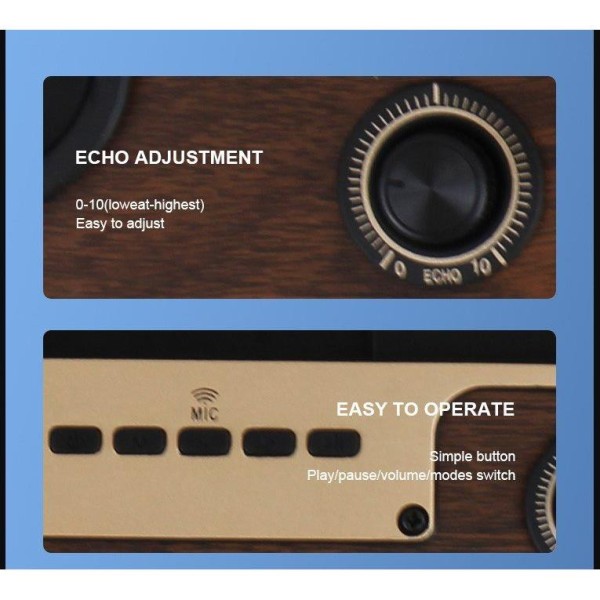 Портативна колонка Kisonli G102 Wooden