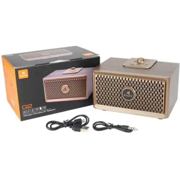 Портативна колонка Kisonli G2 Dark Wood