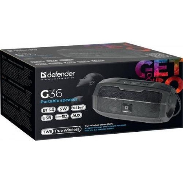 Портативна колонка Defender G36 Black (65036)