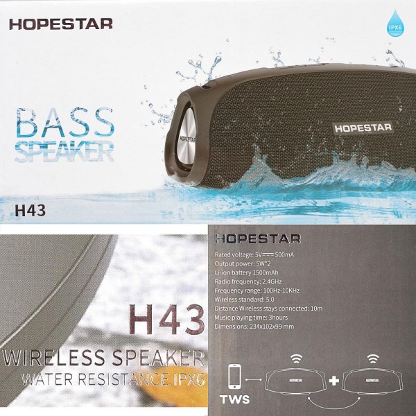 Портативна колонка Hopestar H43 Black
