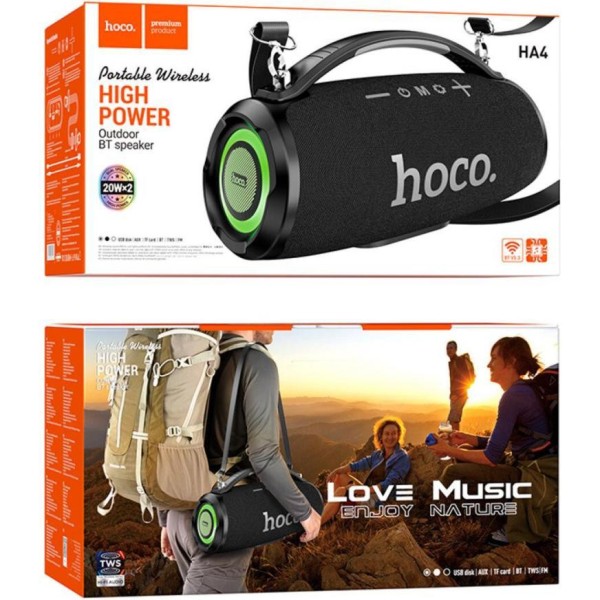 Портативна колонка Hoco HA4 Surge Black (6942007612265)