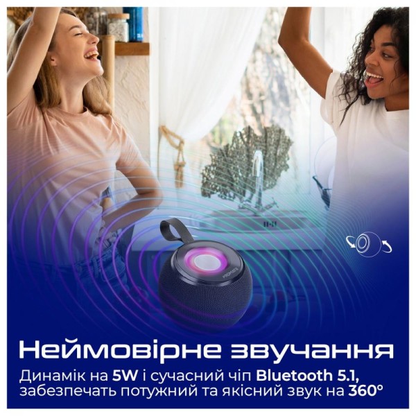 Портативна колонка Promate Juggler Black (juggler.black)
