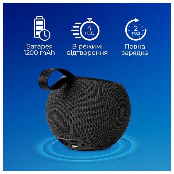Портативна колонка Promate Juggler Black (juggler.black)