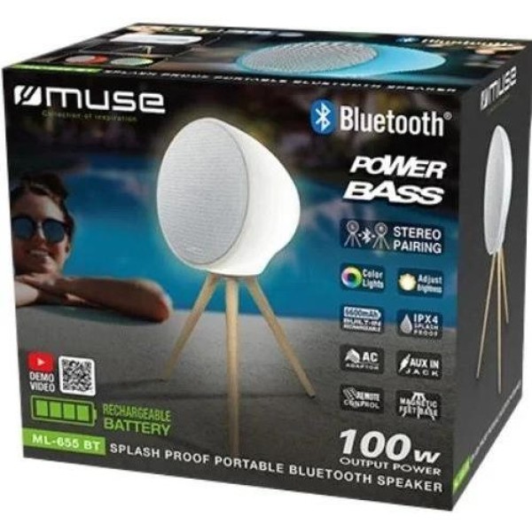 Портативна колонка Muse ML-655 BT White