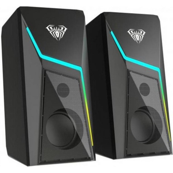 Колонки для комп'ютера AULA N-521 Led USB Black (6948391265063)