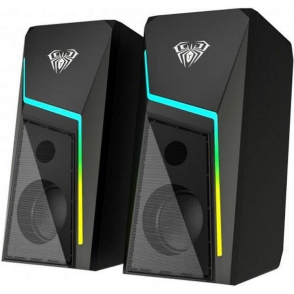 Колонки для комп'ютера AULA N-521 Led USB Black (6948391265063)
