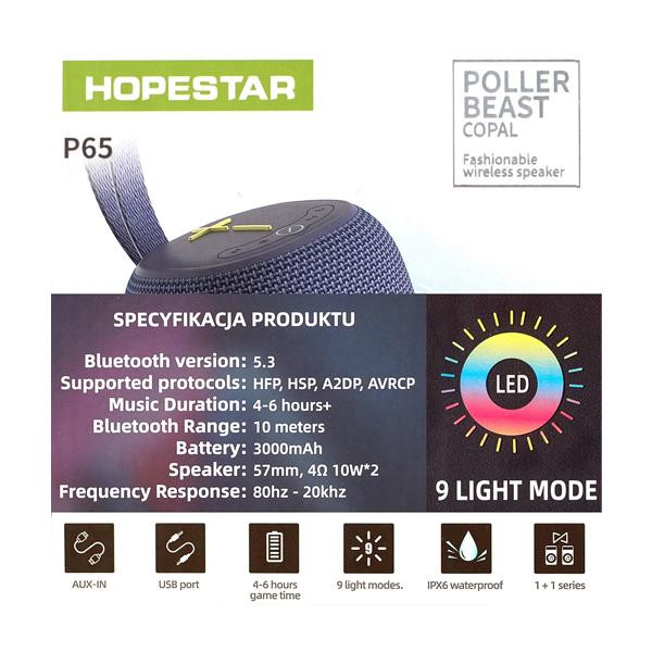 Портативна колонка Hopestar P65 Violet