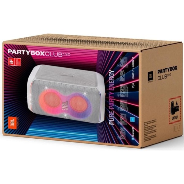 Портативна колонка JBL PartyBox Club 120 White (JBLPBCLUB120SW)