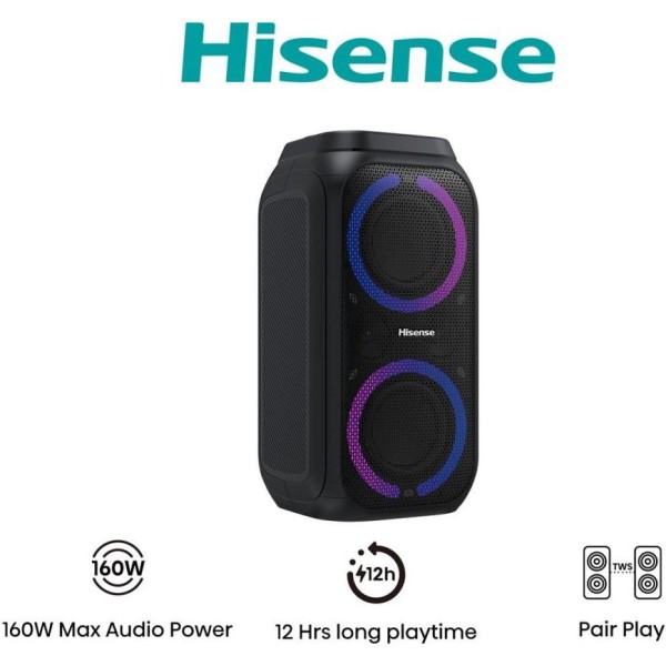 Портативна колонка Hisense Party Rocket 160 Black (20013565)