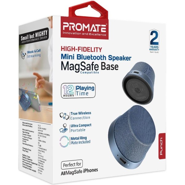 Портативна колонка Promate Punch 3W Navy (punch.navy)