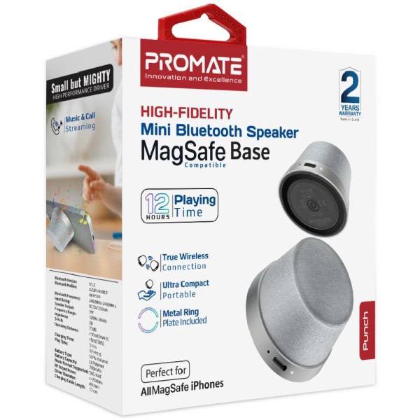 Портативна колонка Promate Punch 3W Silver (punch.silver)