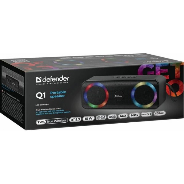 Портативна колонка Defender Q1 Black (65301)
