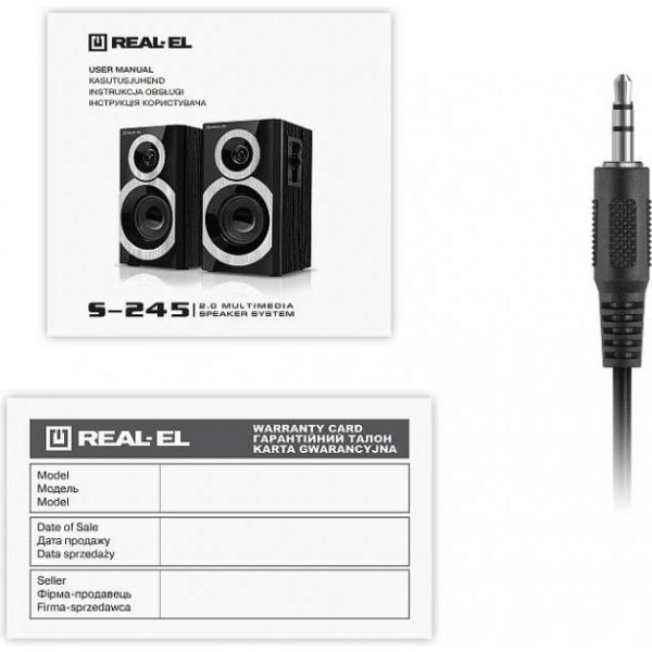 Акустичні колонки REAL-EL S-245 Black (EL121200015)