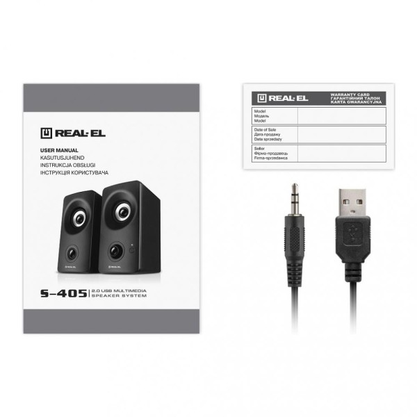 Акустичні колонки REAL-EL S-405 Black (EL121100016)