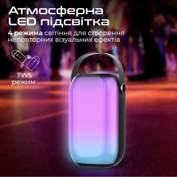 Портативна колонка Promate Spectro-20 20W Black (spectro-20)