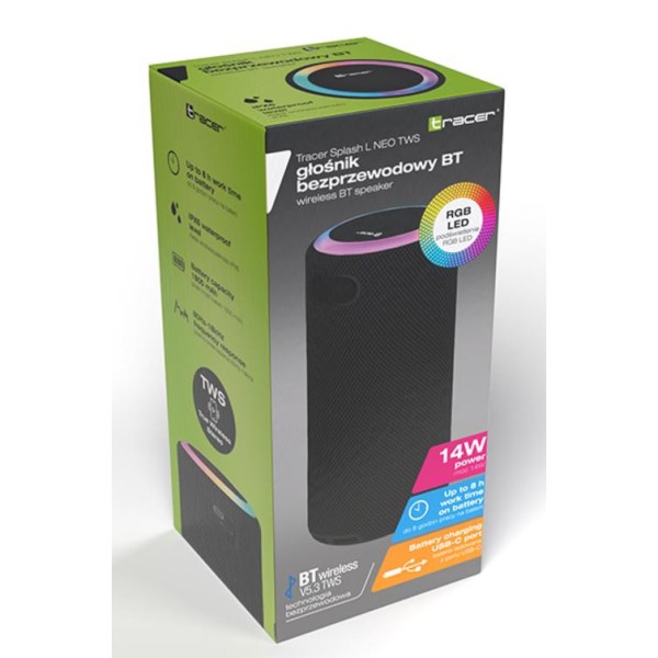 Портативна колонка Tracer Splash L Black (TRAGLO47477)