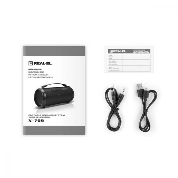 Портативна колонка REAL-EL X-709 Black (EL121600010)