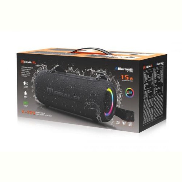 Портативна колонка REAL-EL X-725 Black (EL121600028)