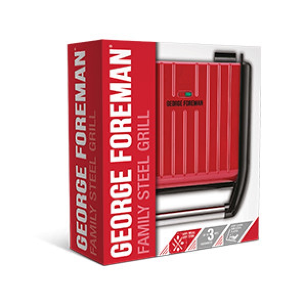 Електрогриль притискний George Foreman Family Steel Grill 25040-56