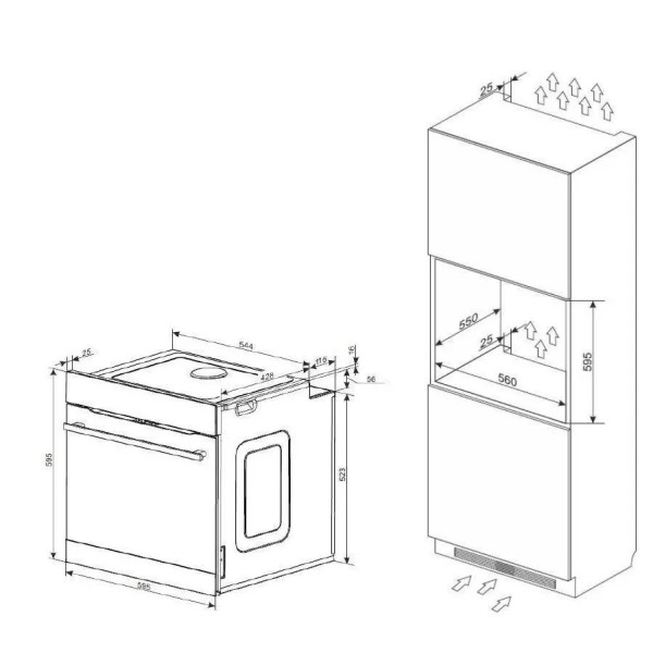 Духовка електрична Amica ED87669BA+ X-TYPE WiFi