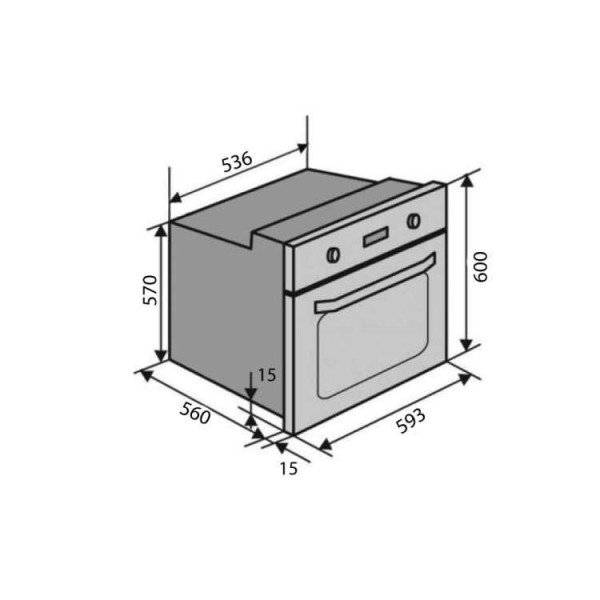 Духовка електрична Ventolux EO76TC-6P FBG TL PYRO