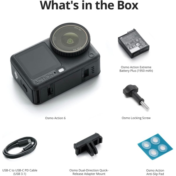 Экшн-камера DJI Osmo Action 6 Standard Combo (CP.OS.00000505.02)