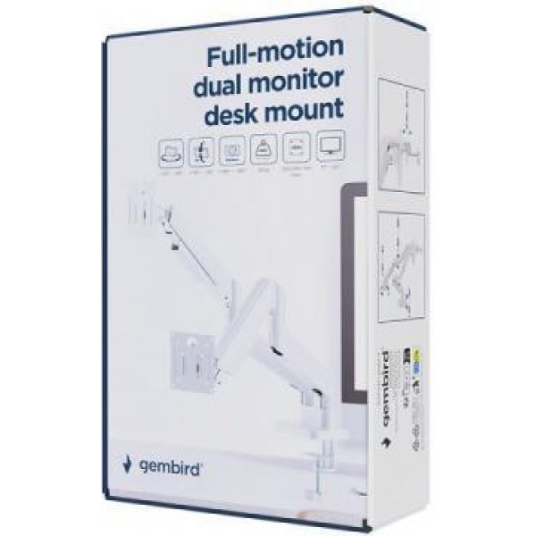 Настольная стойка Gembird MA-DA2-06-W White