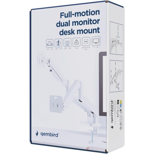 Настольная стойка Gembird MA-DA2-06 Black